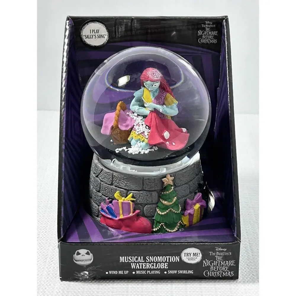 Nightmare Before Christmas Sally’s Song Musical Snomotion Waterglobe Decor‎